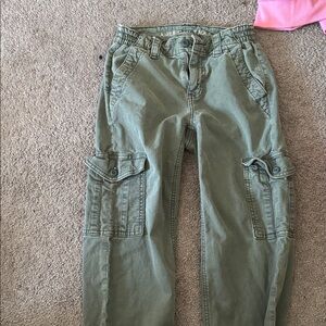 American Age Olive Green Stretch Cargo Pants